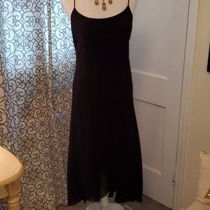 Black Chiffon Slip Dress